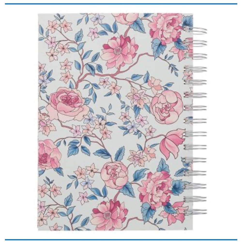 Floral Spiral Notebook - Pink and Blue - Picture 8 of 9